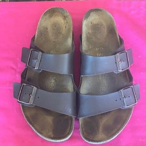 Brown leather size 42 Birkenstocks